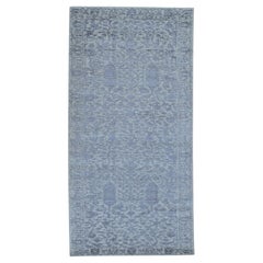 2'5"x8' Jacquard Hand Loomed Broken Cypress Tree Design Wool & Silk Runner Rug