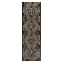 2'5"x8' Tan Color Washed Out Afghan Baluch Pure Wool Hand Knotted Runner Rug