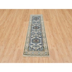 2'5"x8'1" Ivory Reimagined Viss Design Natural Wool Hand Knotted Runner Rug