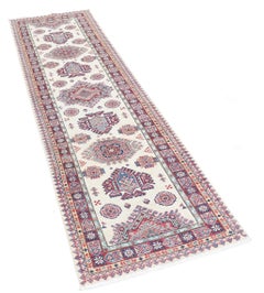 2.5x8.3 ft Tribal Runner Rug for Corridor. Handknotted Hallway Runner Rug