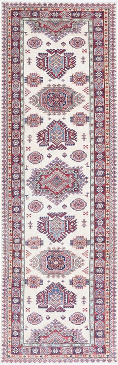 2.5x8.3 ft Tribal Runner Rug for Corridor. Handknotted Hallway Runner Rug
