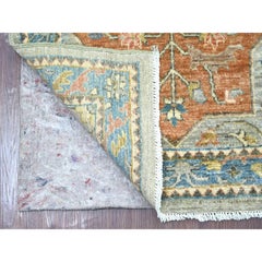2'5"x9'1" Gray Peshawar Caucasian Akstafa Design Hand Knotted Wool Runner Rug