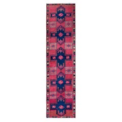 2'5 "x9'10" Tappeto orientale Runner in lana persiana del nord-ovest sovratinto e annodato a mano