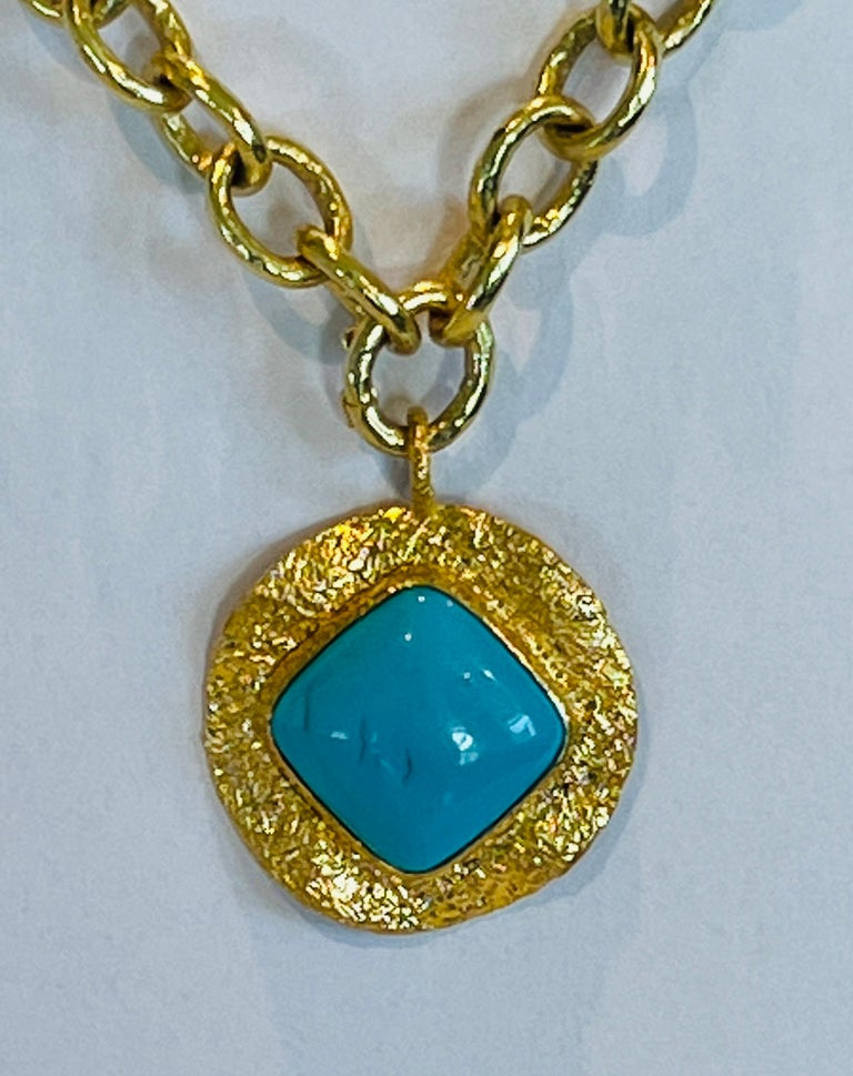 26” 20k Gold Handmade Thick Chain Necklace For Sale at 1stDibs