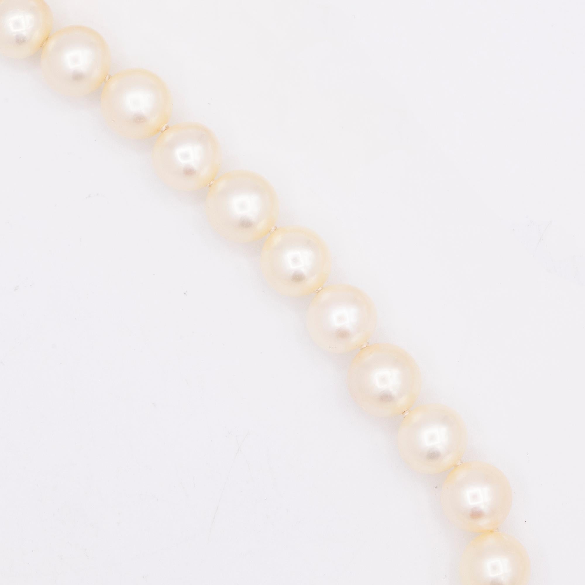 Collier de perles Akoya Excellent état - En vente à Princeton, NJ