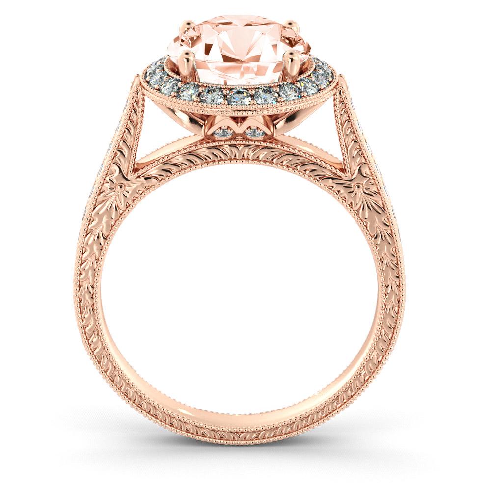 rose gold circle engagement ring