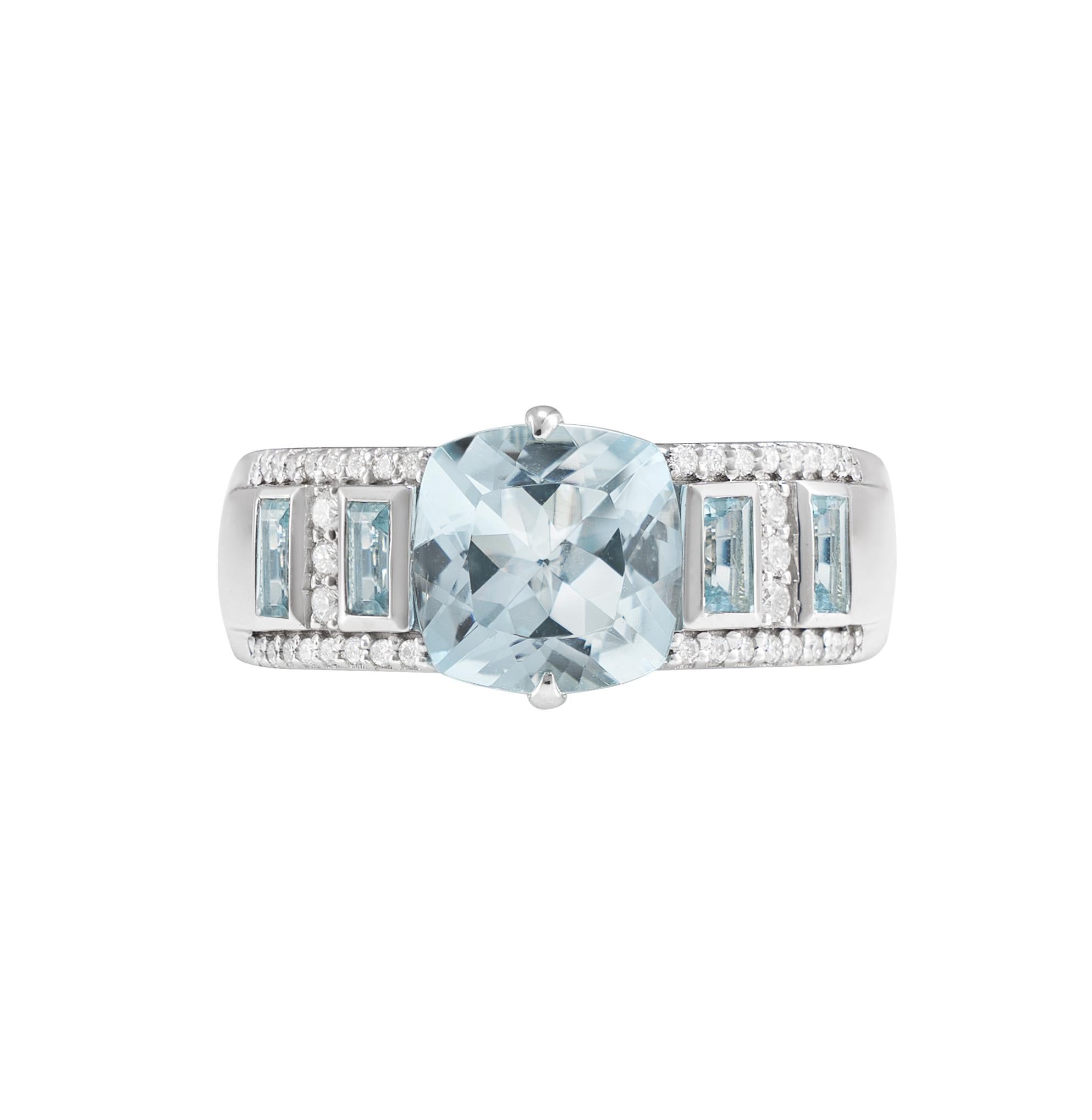 6 carat aquamarine ring