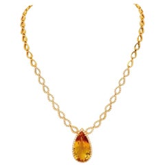 Collier en or rose et citrine de 26 carats