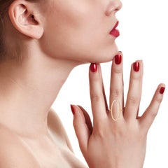 .26 Carat Diamond Negative Space 18 Karat Gold Oval Ring