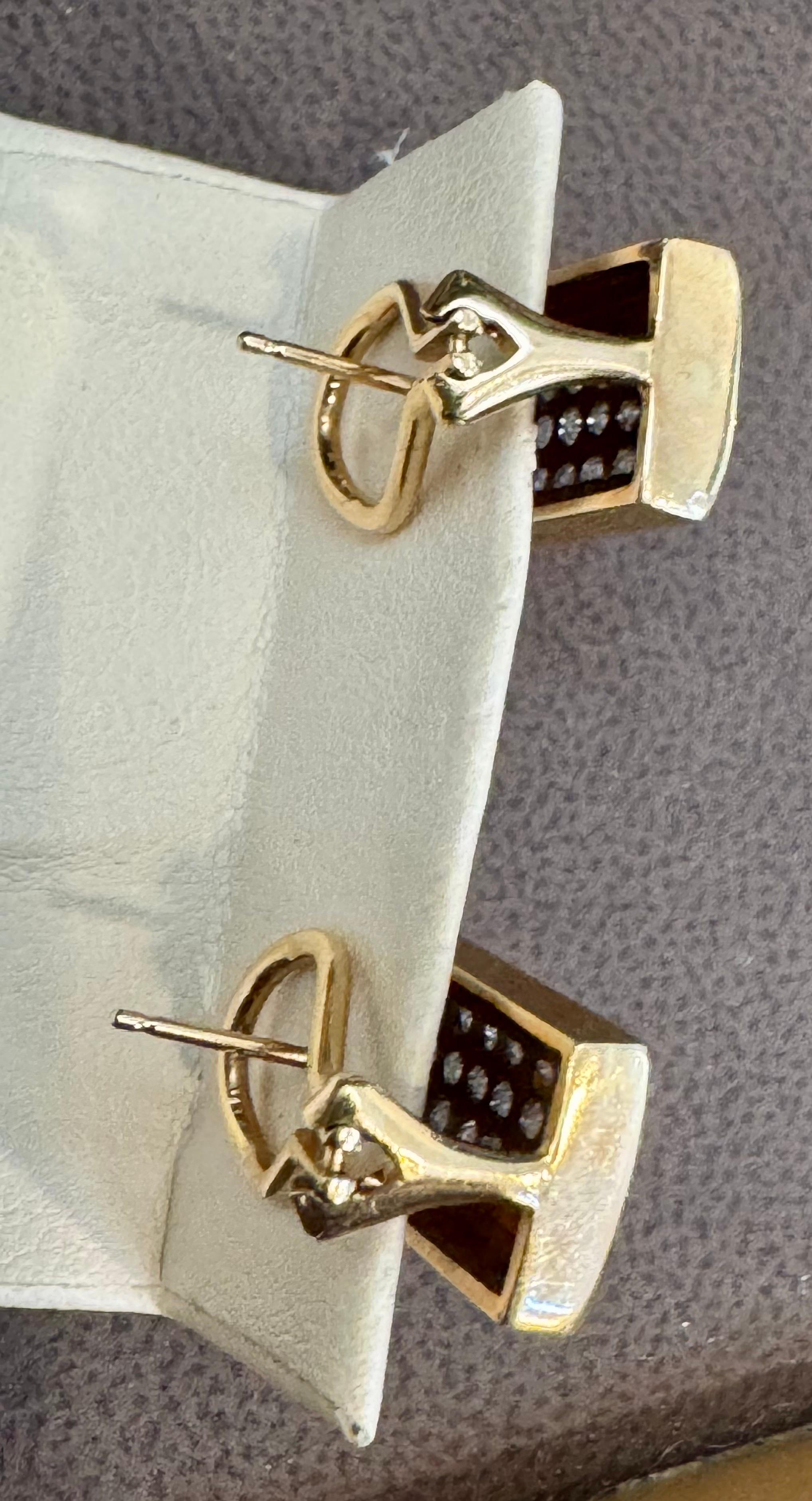 Orecchini da donna con diamante di qualità VS da 2,6 carati, oro giallo 14 carati 9,8 gm In condizioni ottime in vendita a New York, NY