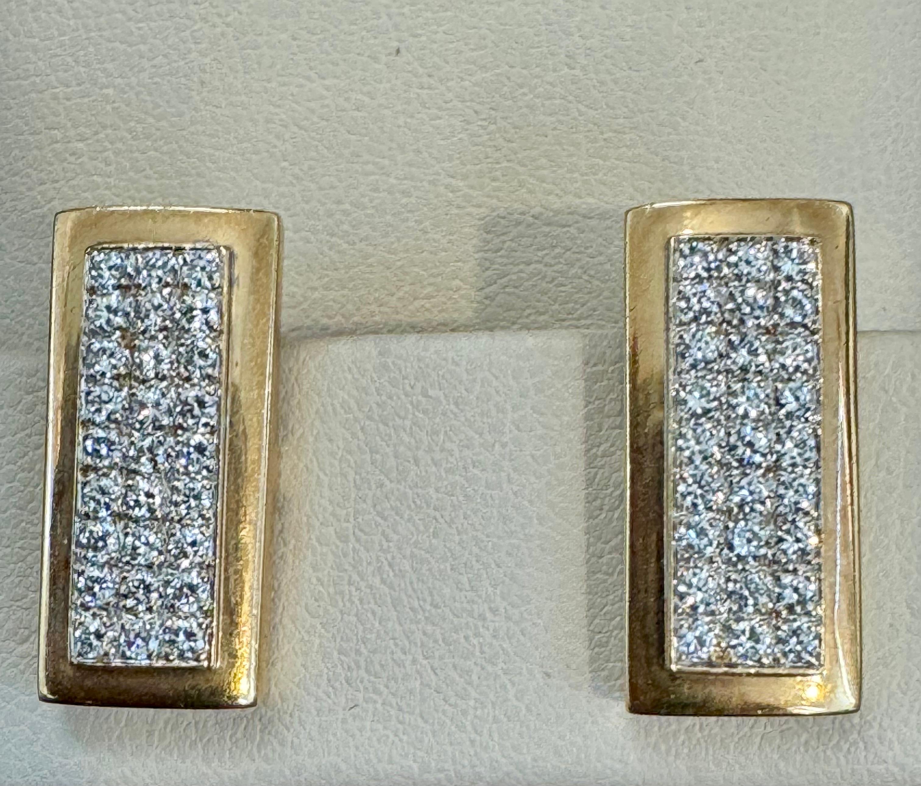 Orecchini da donna con diamante di qualità VS da 2,6 carati, oro giallo 14 carati 9,8 gm in vendita 3