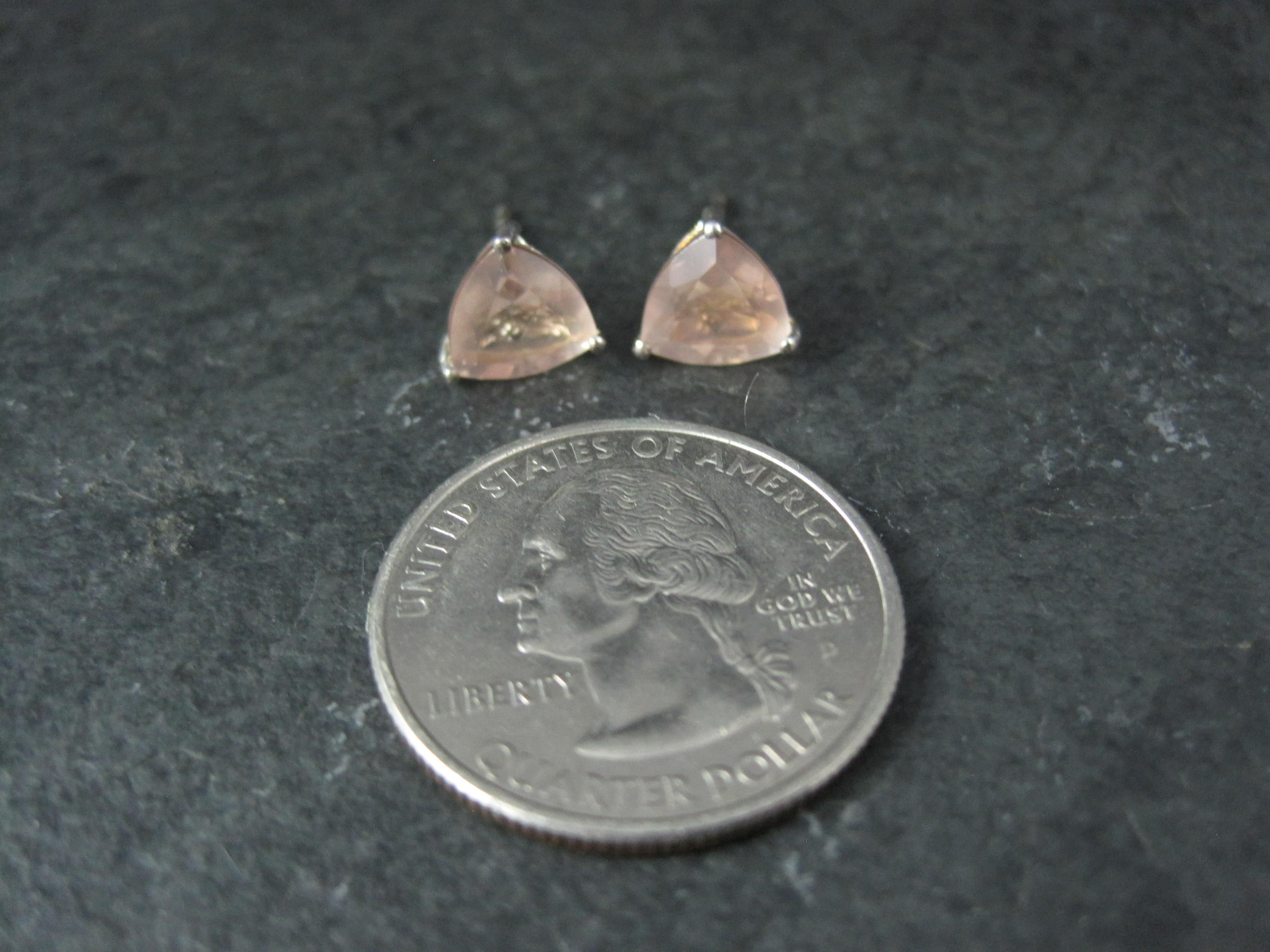 Contemporaneo Orecchini con perno in morganite da 2,6 carati A. Silver in vendita