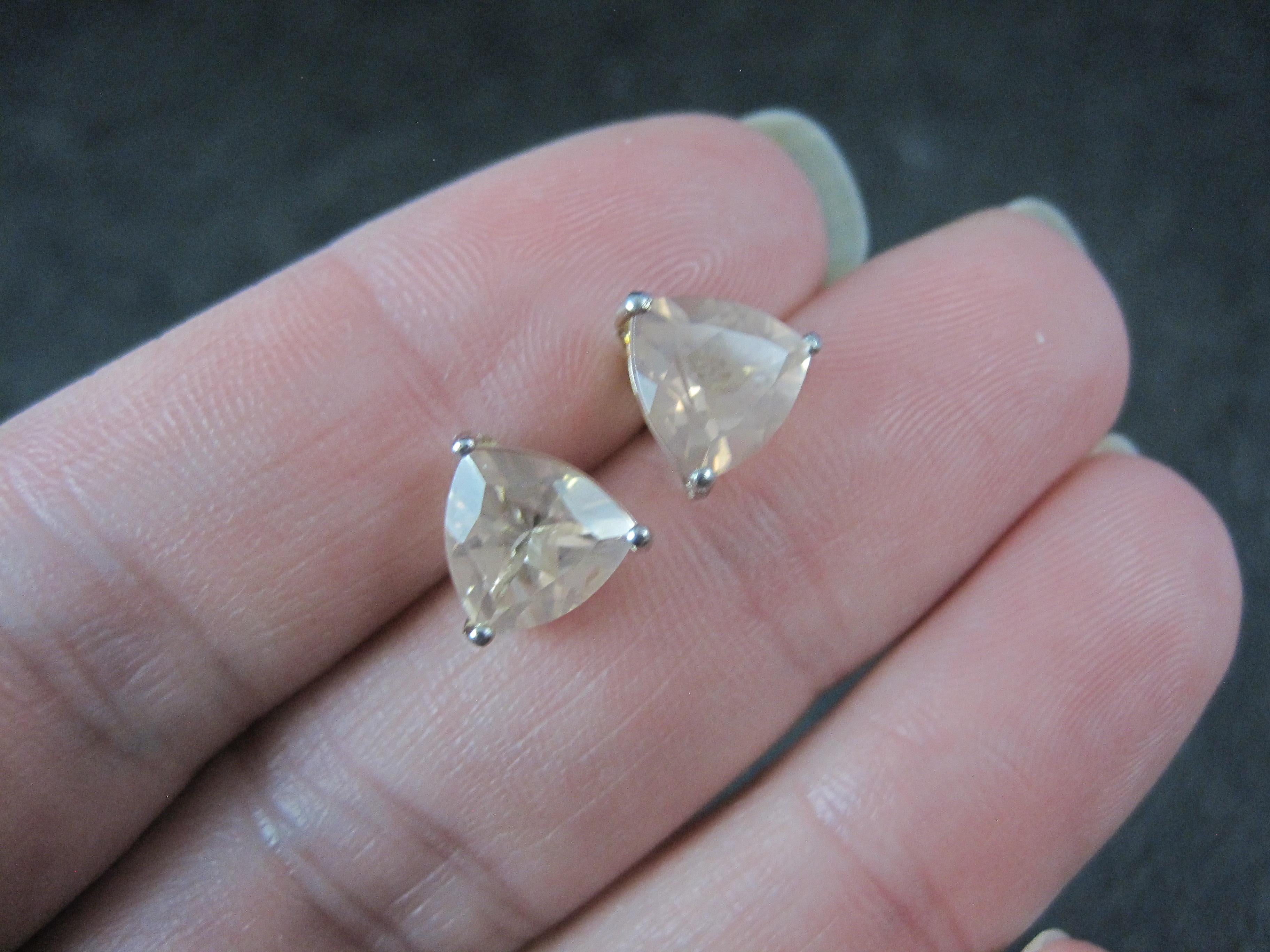 Donna Orecchini con perno in morganite da 2,6 carati A. Silver in vendita