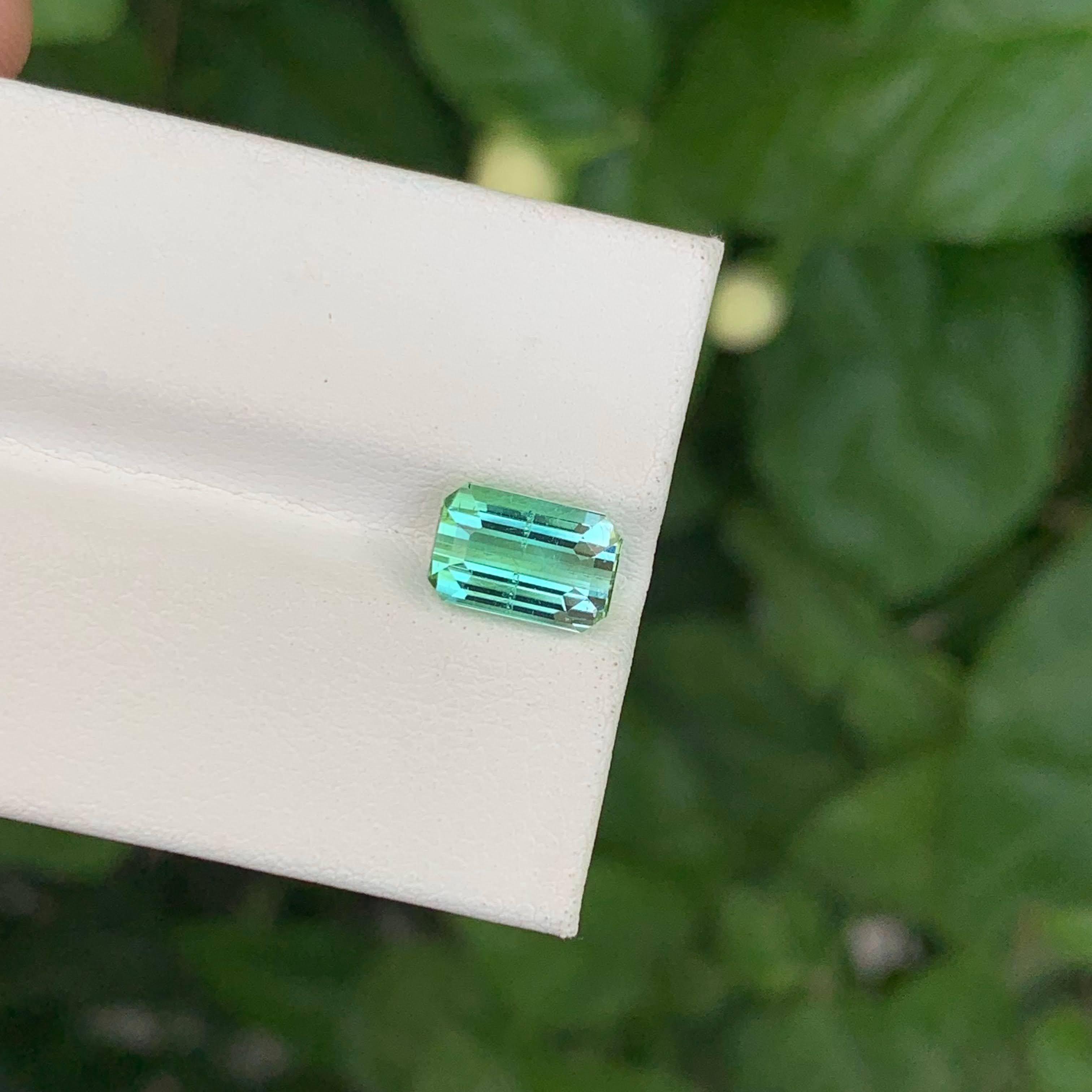 2,6 Karat Natürlicher loser Lagoon Mintgrüner Turmalin Smaragdschliff Afghanischer Edelstein im Zustand „Neu“ im Angebot in Bangkok, TH
