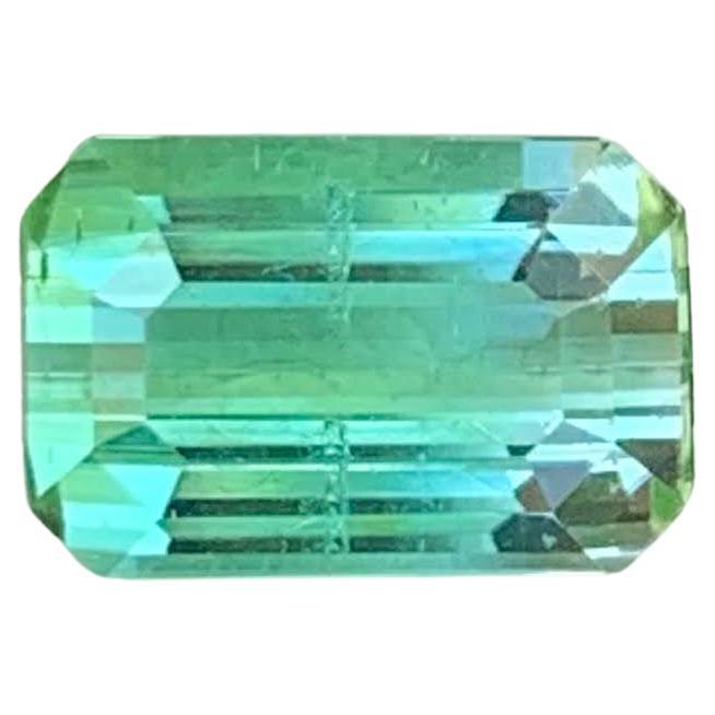 2,6 Karat Natürlicher loser Lagoon Mintgrüner Turmalin Smaragdschliff Afghanischer Edelstein im Angebot