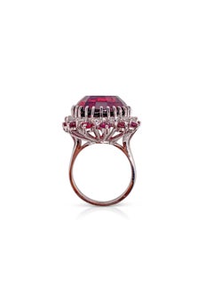 26 Carat Pyrope Garnet and Diamond Cocktail Ring