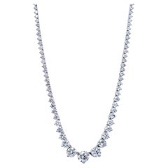 26 Carat Round Brilliant Diamond Riviera Necklace Certified