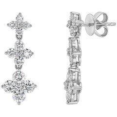 2.6 Carat Triple Flower Drops