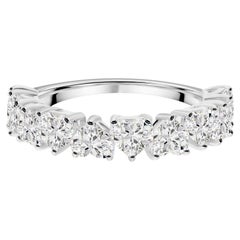 2,31 ct. Natürlicher Diamant Herz Eternity Ring 18K Weißgold Feines Hochzeitsband