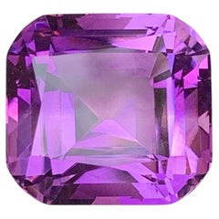 26 Ct Vivid Purple Color Cushion Cut Amethyst Gemstone for Pendant Jewelry 17 mm