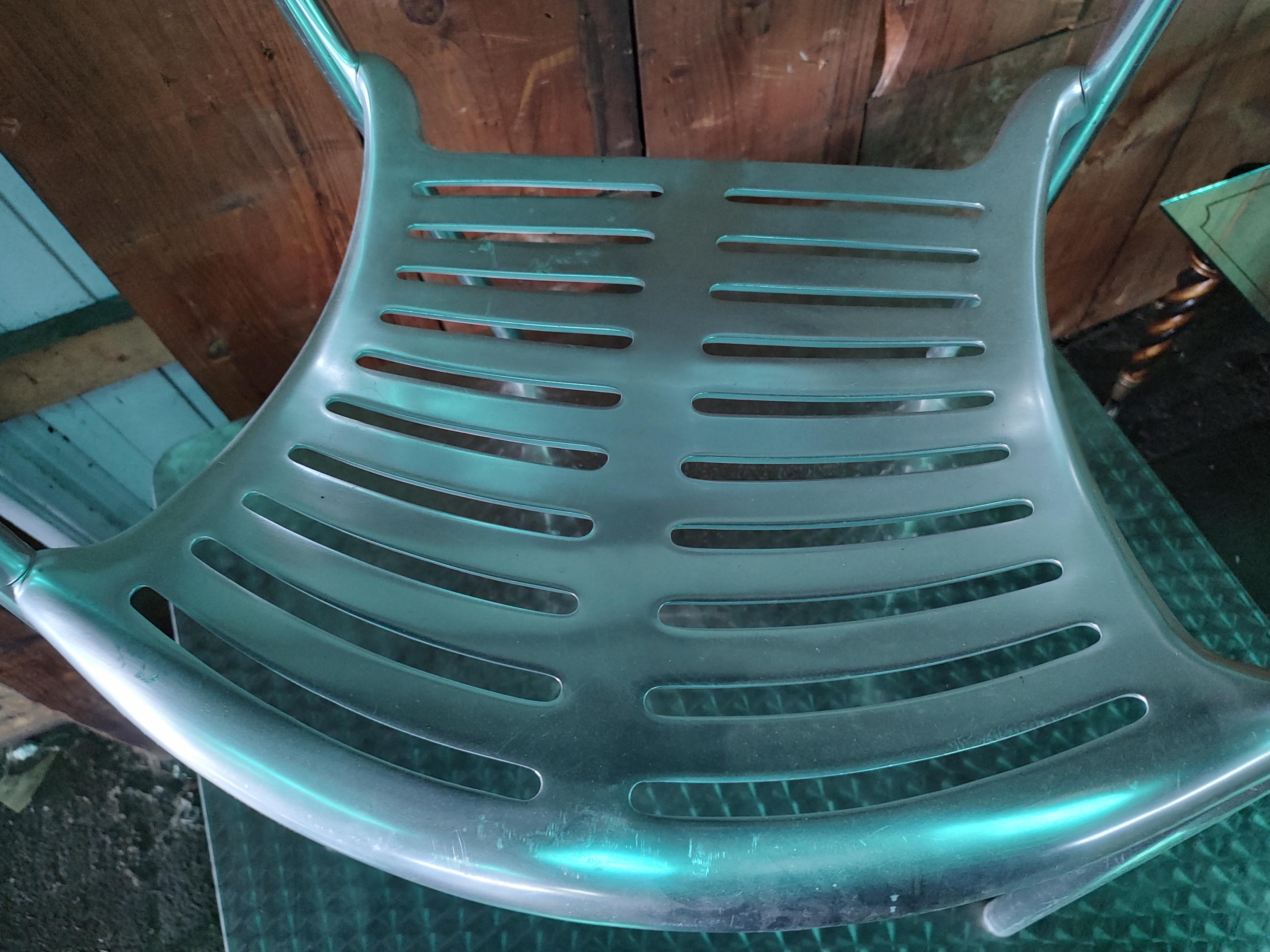 8 Mid Century Modern Toledo Aluminium Sessel von Jorge Pensi Indoor Outdoor im Angebot 6