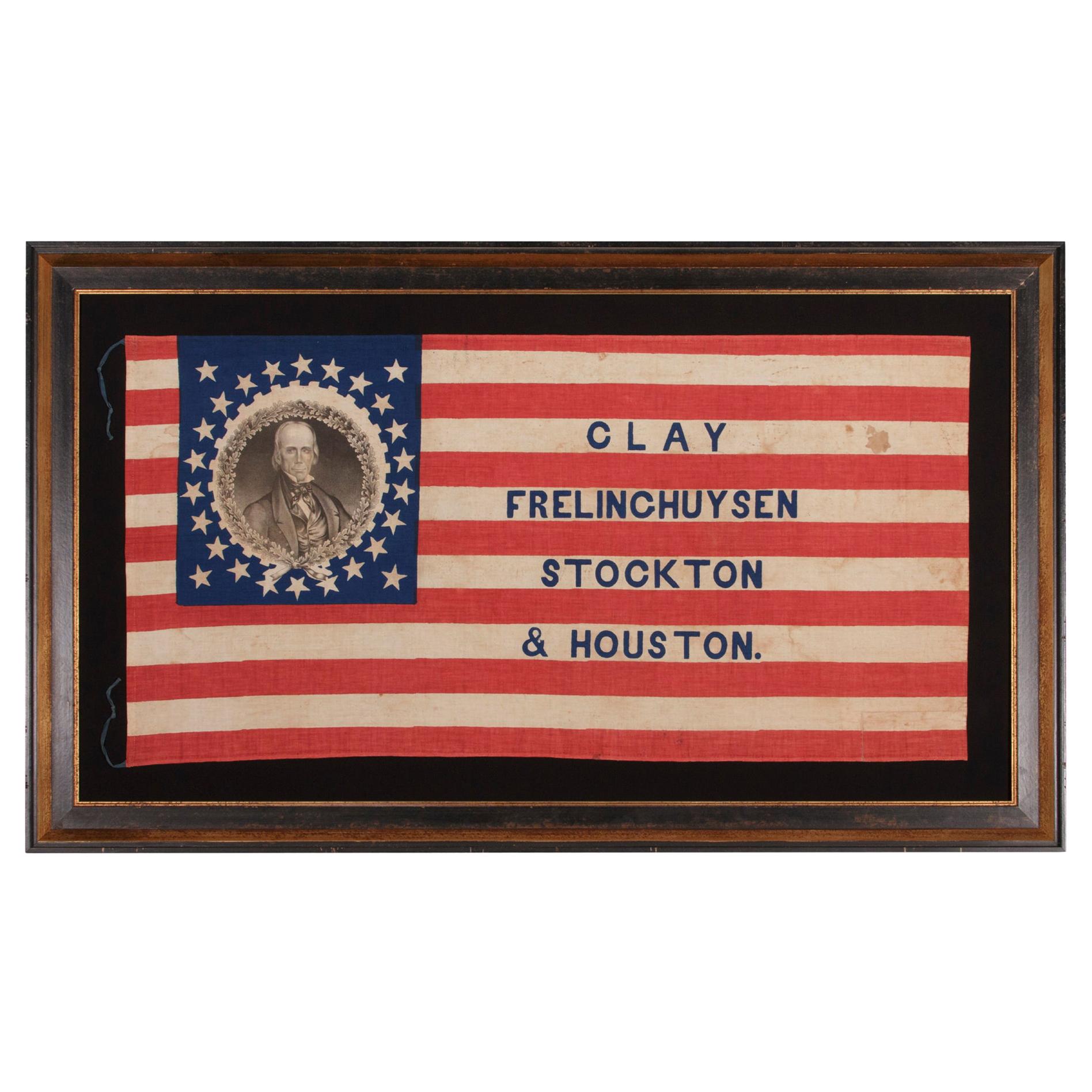 26 Star American Presidential Campaign flag of H. Clay & T. Frelinghuysen, 1844