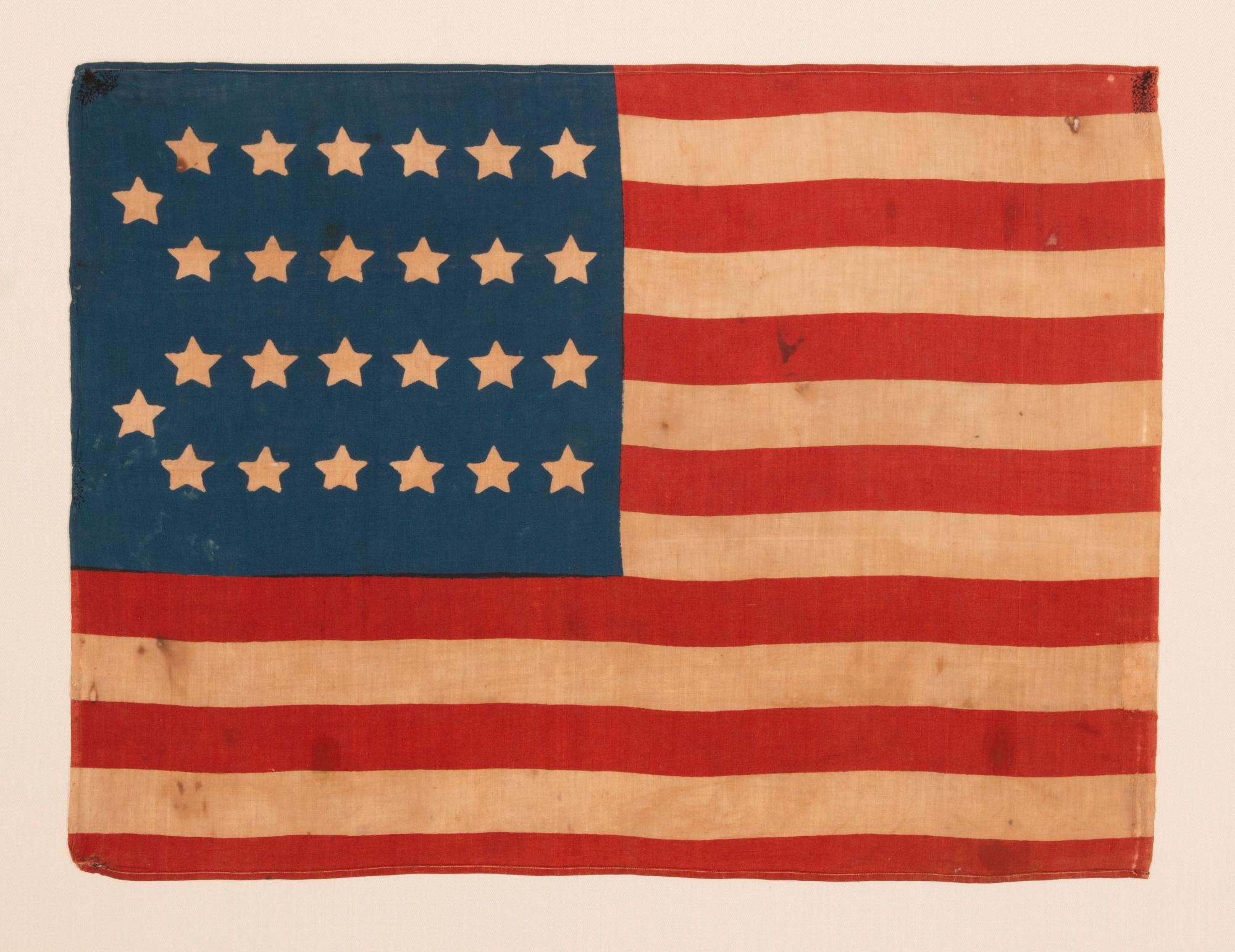 Americano Bandiera americana antica a 26 stelle, con 11 strisce, Stato del Michigan, 1837-1846 ca. in vendita