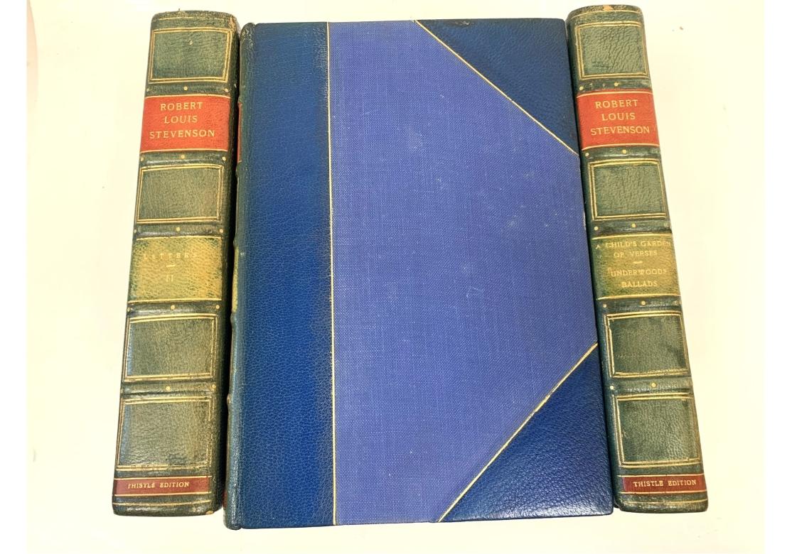 26 Vol. Leatherbound Complete Set-The Novels And Tales Of Robert Louis Stevenson For Sale 10