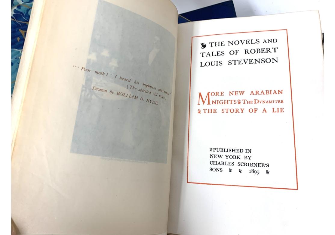 26 Vol. Leatherbound Complete Set-The Novels And Tales Of Robert Louis Stevenson For Sale 11
