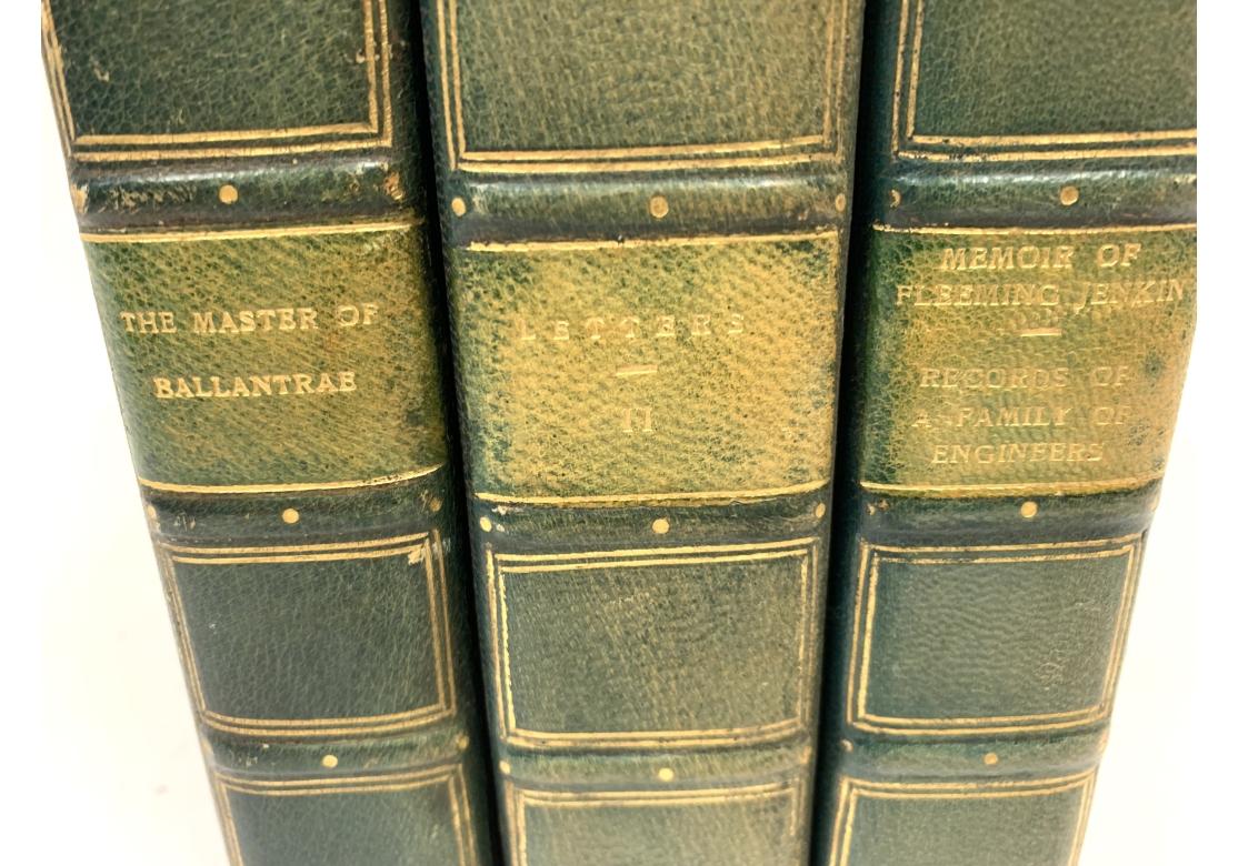 26 Vol. Leatherbound Complete Set-The Novels And Tales Of Robert Louis Stevenson In Fair Condition For Sale In Bridgeport, CT