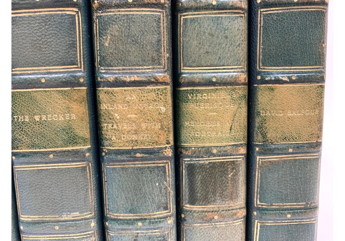 26 Vol. Leatherbound Complete Set-The Novels And Tales Of Robert Louis Stevenson For Sale 2