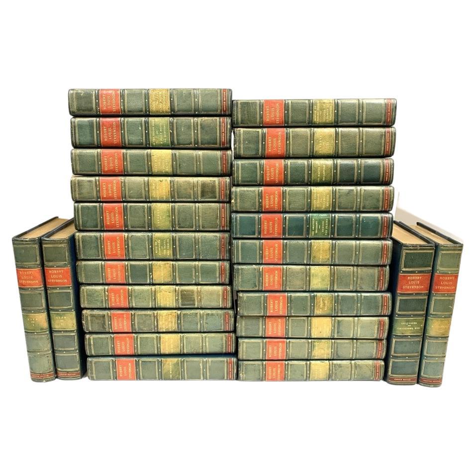 26 Vol. Leatherbound Complete Set-The Novels And Tales Of Robert Louis Stevenson