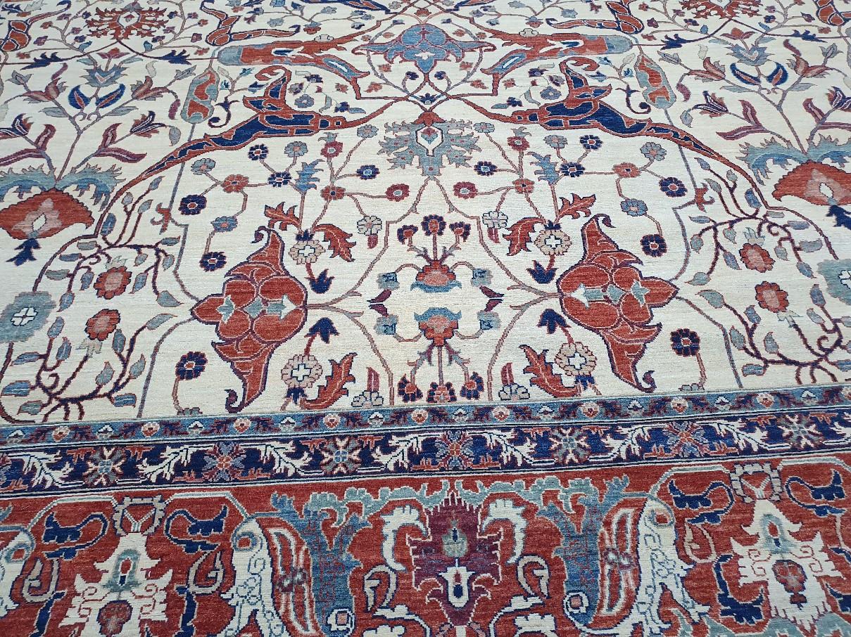 Afghan 26 x 18 ft Palace Size Rug in Style of Farahan hand knotted 800 x 550 cm