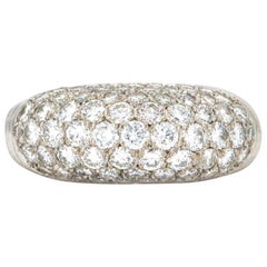 2.60 Carat 18 Karat White Gold Diamond Dome Band Ring