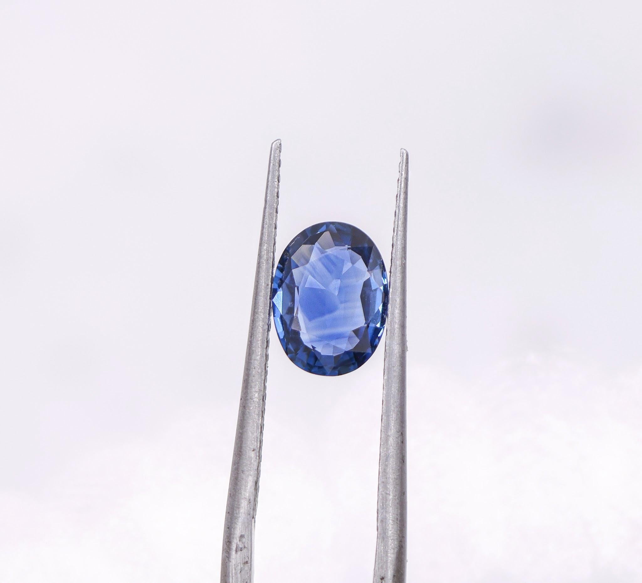 NNJ Designs presents a 2.60. carat oval Blue Sapphire loose gemstone! This Blue Sapphire gemstone would be perfect for the jewelry setting of your choice and can be a lovely September birthstone gift for your loved ones! This gemstone can be either