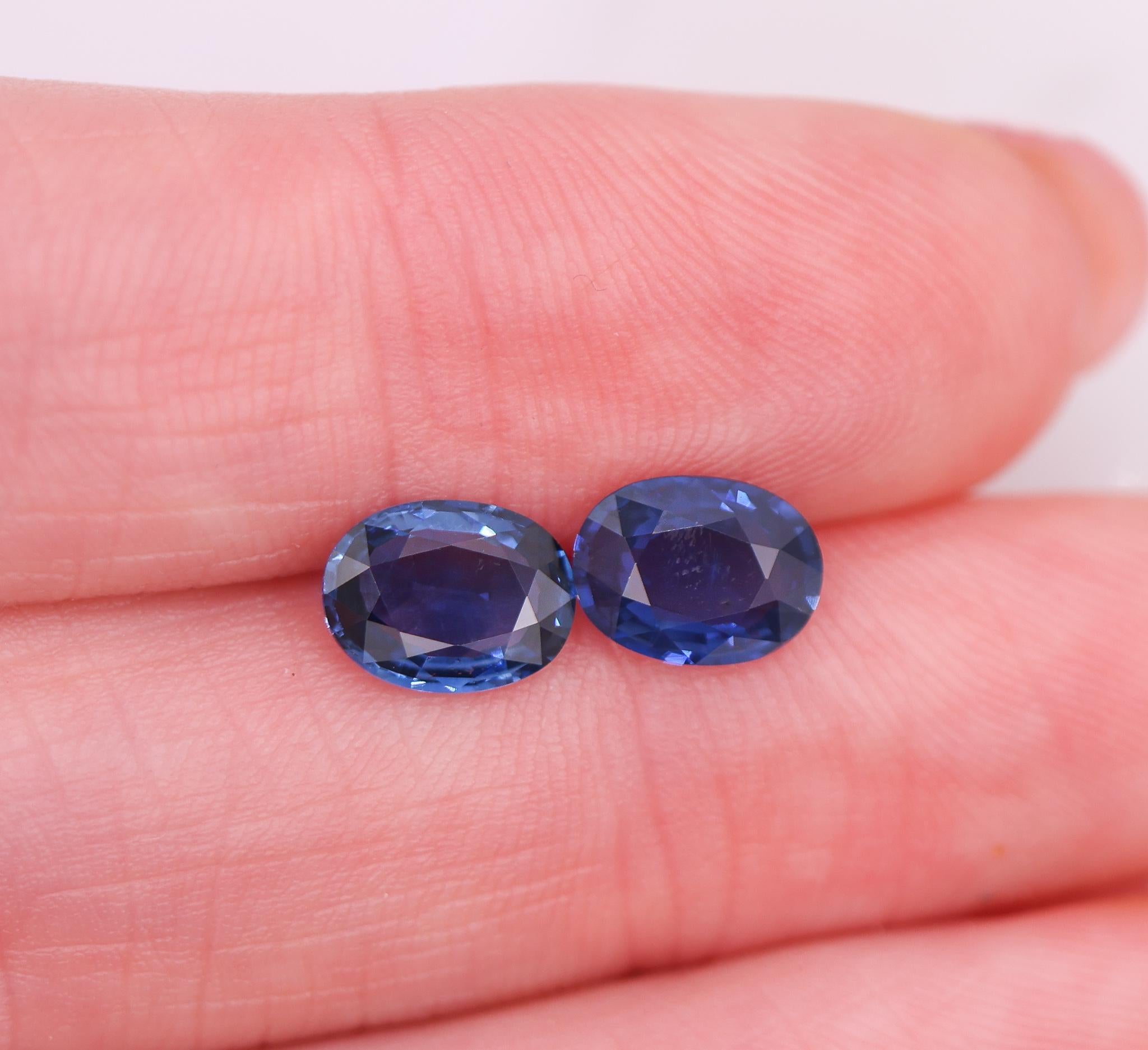 2.60 Carat Blue Sapphire Loose Gemstone Oval 8x6mm In New Condition For Sale In Columbus, OH