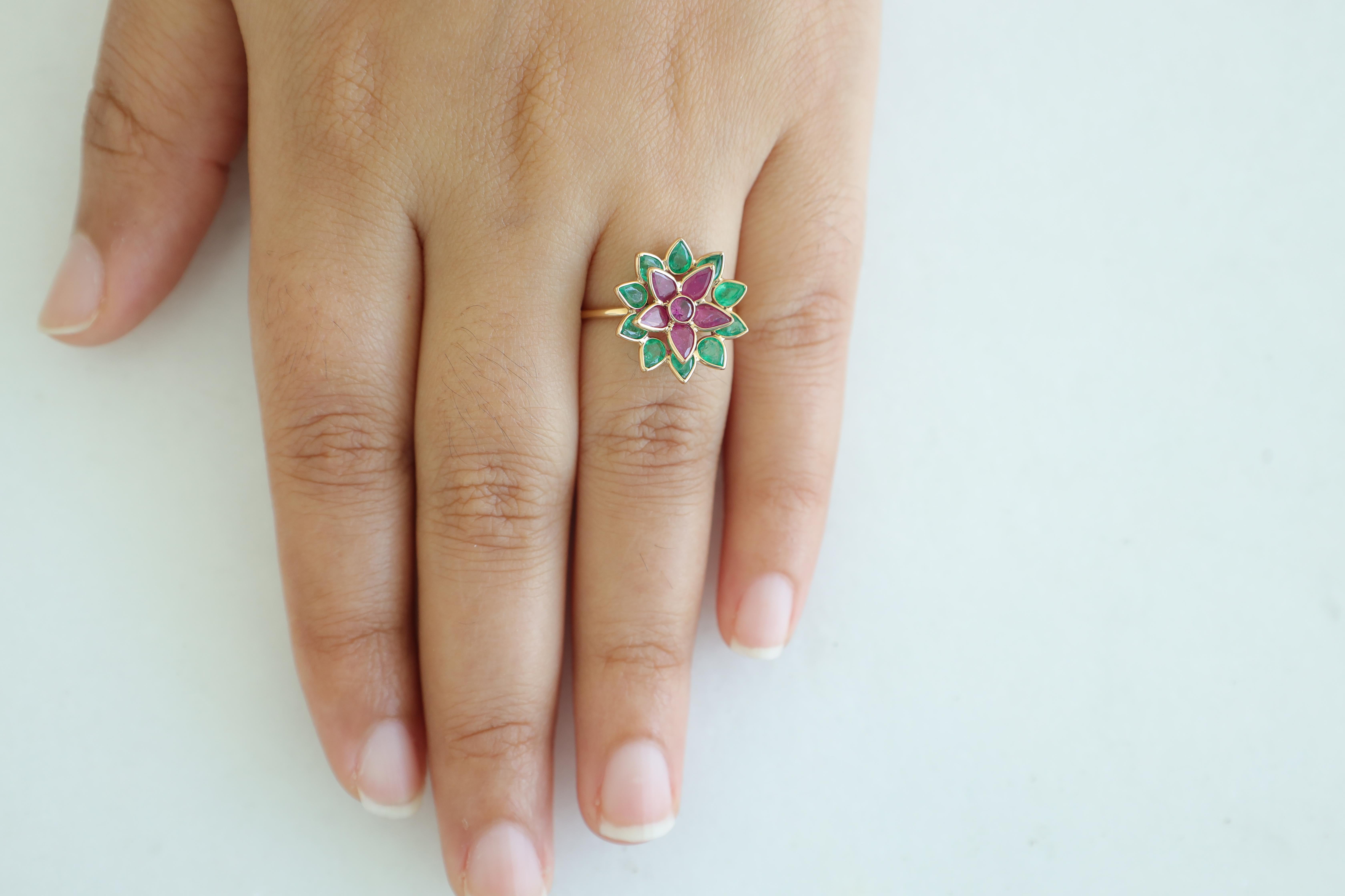 2.60 Carat Clear Emerald Ruby Flower Ring in 18k Gold



Handcrafted Leaf Emerald Ruby Ring
Emerald Ruby  -  2.60 Carat 
18 Karat Gold - 1.82 Grams


Custom Services
Resizing is available.
Request Customization