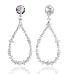 2.60 Carat Diamond 18 Karat White Gold Earrings