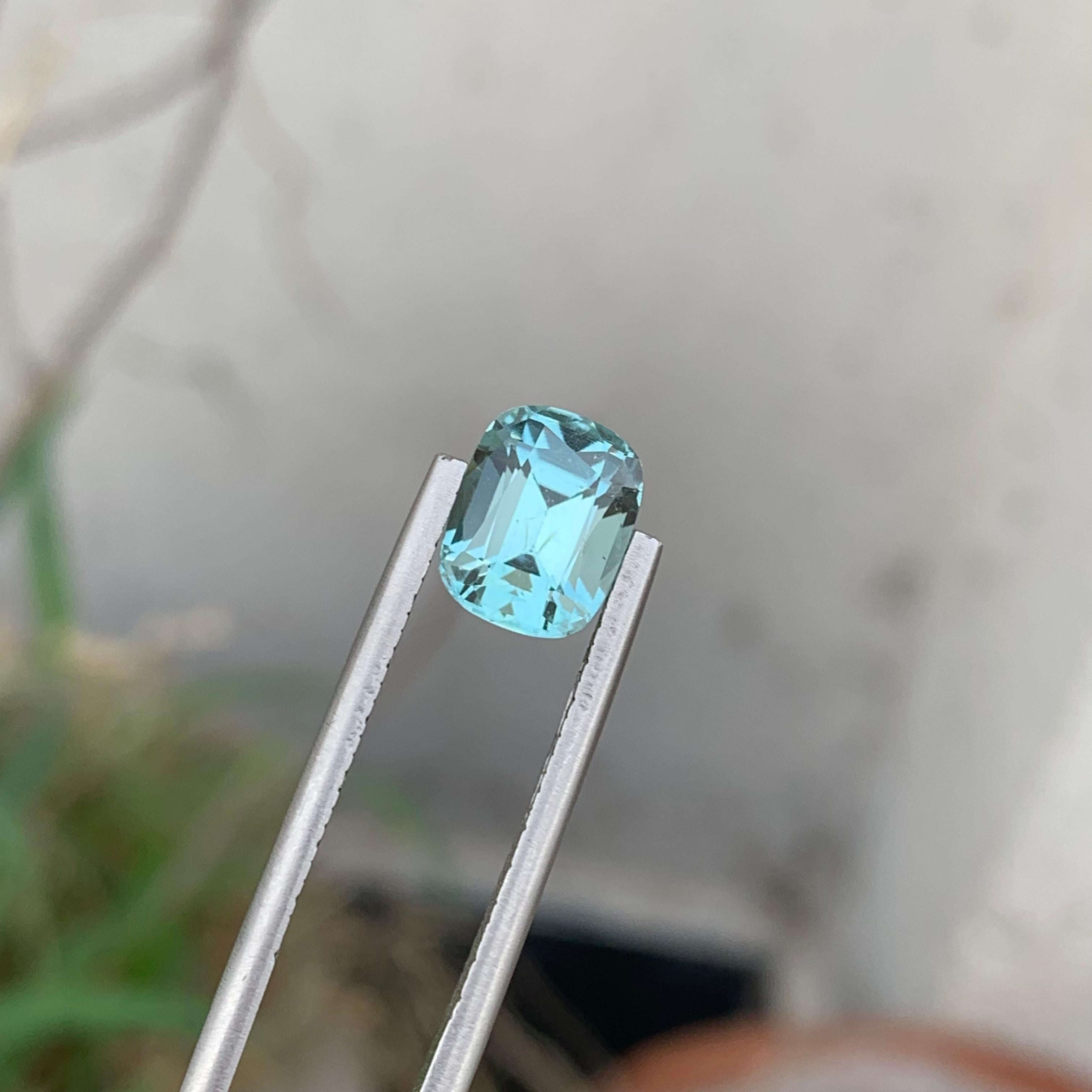 Femenino o masculino 2,60 quilates Exquisita Turmalina de Seafoam Natural Suelta Gema En Forma De Cojín Para Anillo en venta
