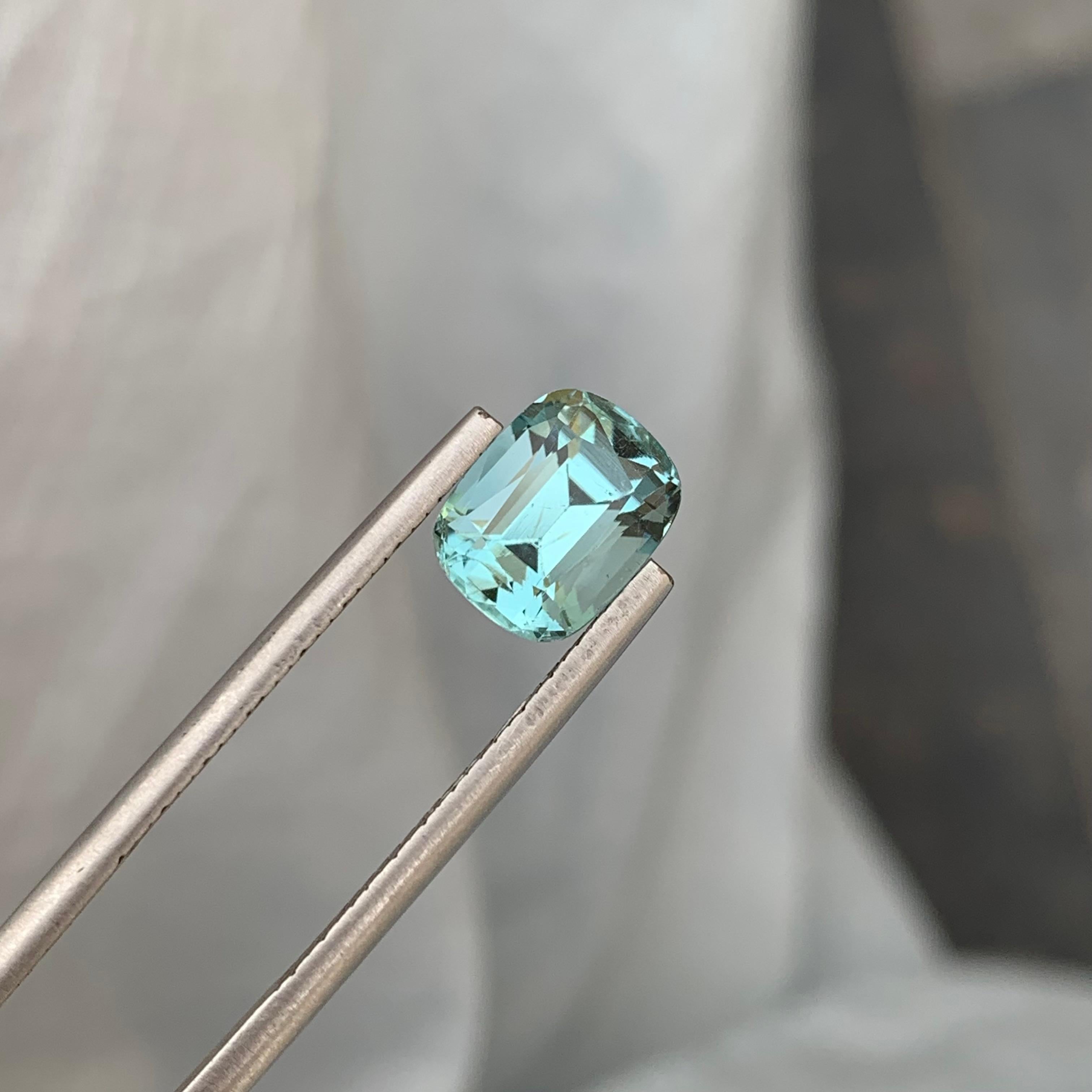 2,60 quilates Exquisita Turmalina de Seafoam Natural Suelta Gema En Forma De Cojín Para Anillo en venta 1