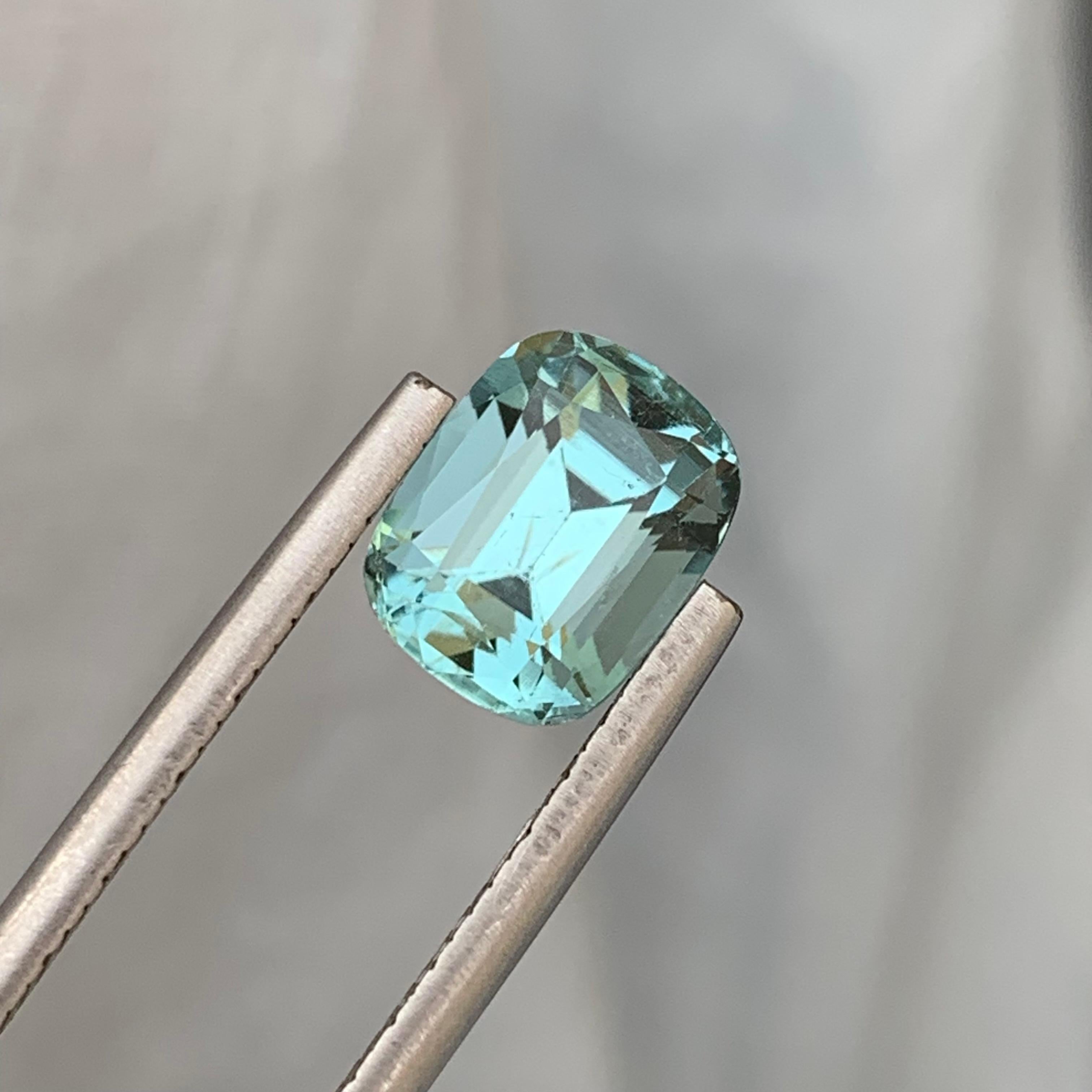 2,60 quilates Exquisita Turmalina de Seafoam Natural Suelta Gema En Forma De Cojín Para Anillo en venta 2