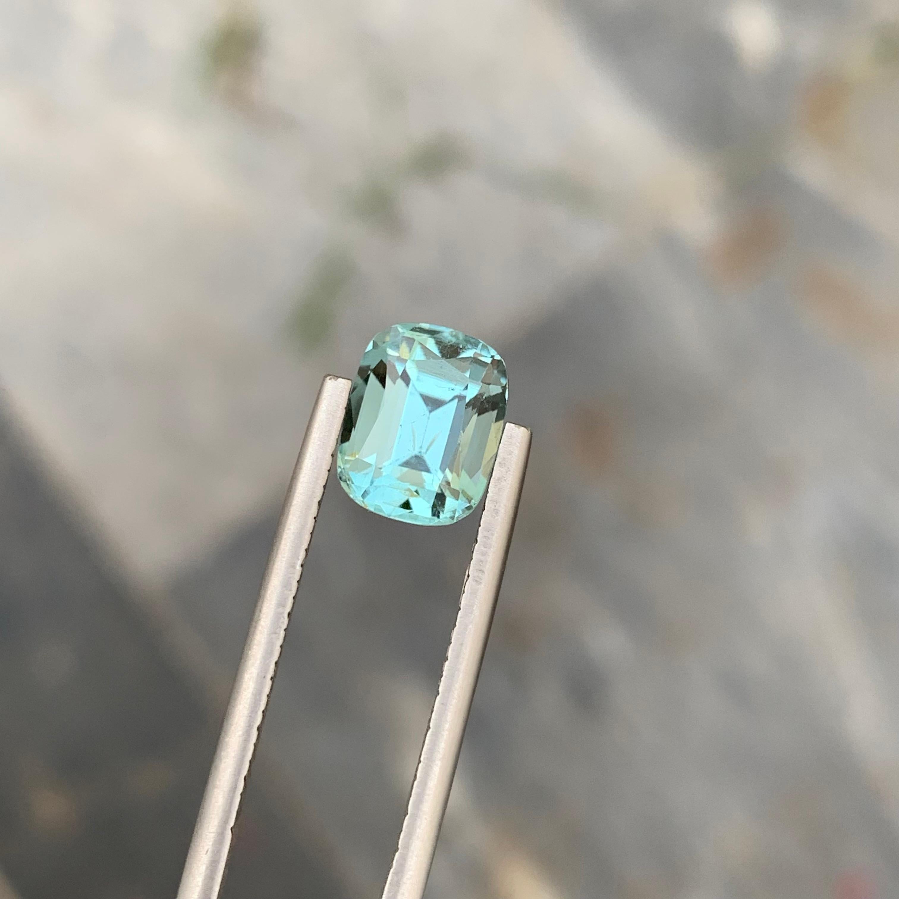 2,60 quilates Exquisita Turmalina de Seafoam Natural Suelta Gema En Forma De Cojín Para Anillo en venta 3