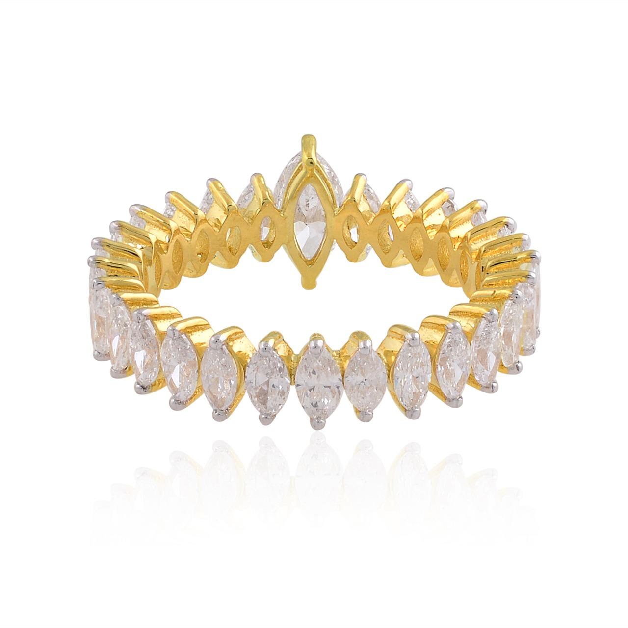 This ring has been meticulously crafted from 14-karat gold and set with 2.60 carats of sparkling diamonds. Available in Rose, Yellow and Yellow Gold

The ring is a size 7 and may be resized to larger or smaller upon request. 
FOLLOW  MEGHNA JEWELS