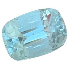 2.60 Carat Natural Loose Aquamarine Cushion Shape Gem For Jewellery Making 