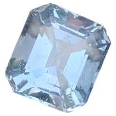 2.60 Carat Natural Loose Aquamarine Goshenite Asscher Cut Gemstone