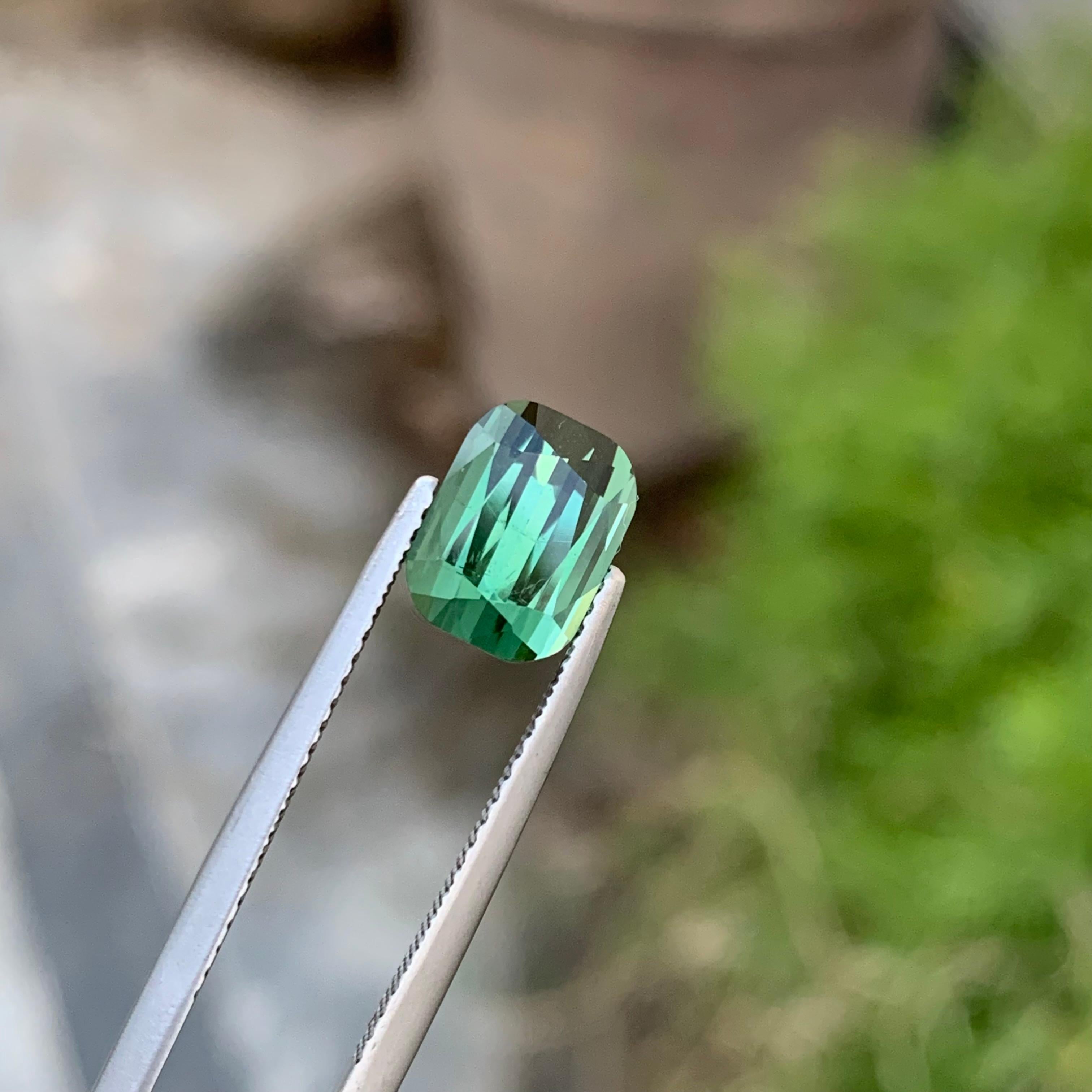 Arts and Crafts 2.60 Carat Natural Loose Green Lagoon Shade Tourmaline Gem For Jewellery Making  For Sale