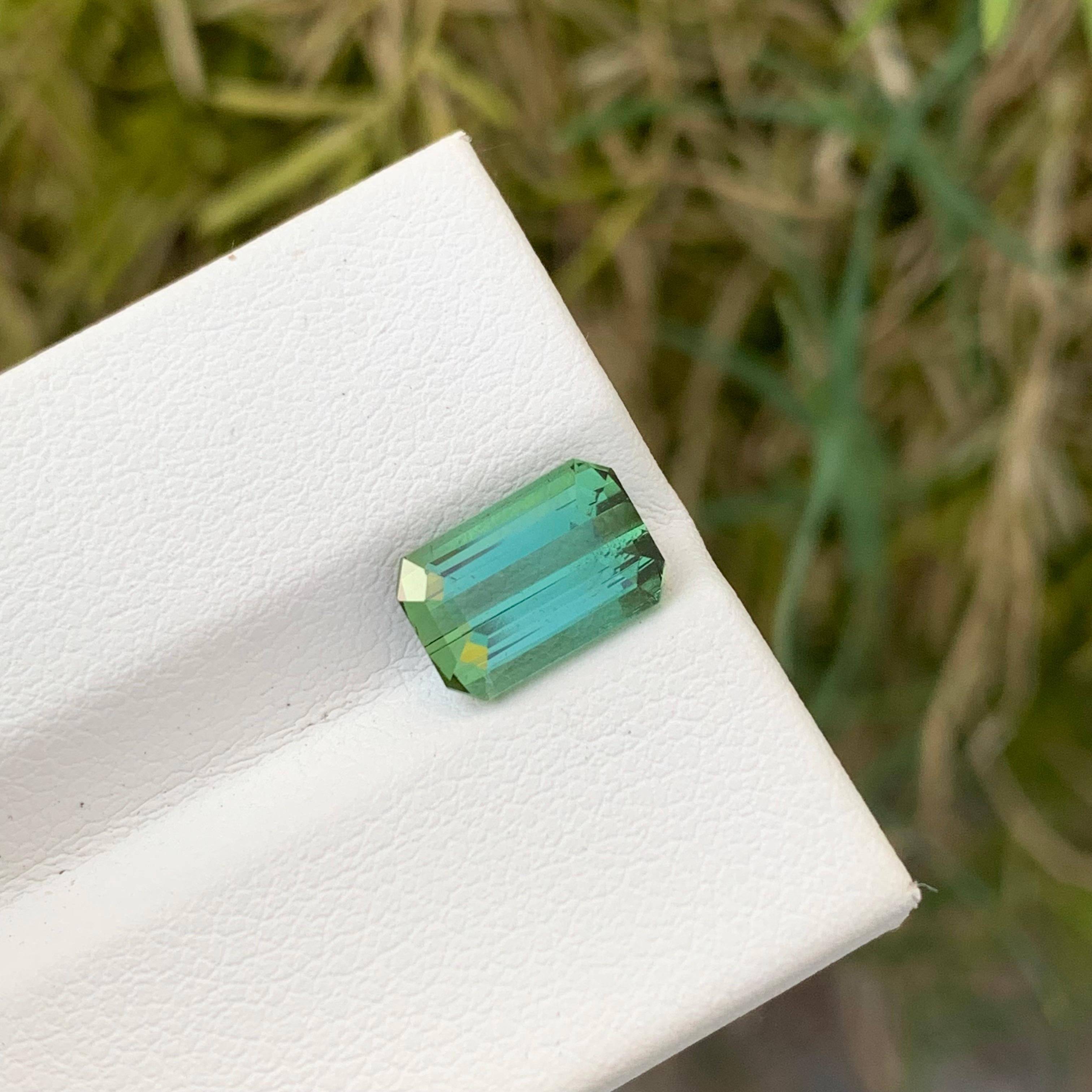 2.60 Karat natürlicher loser grüner Turmalin in Smaragdform aus Stein aus Erdminenform im Angebot 5