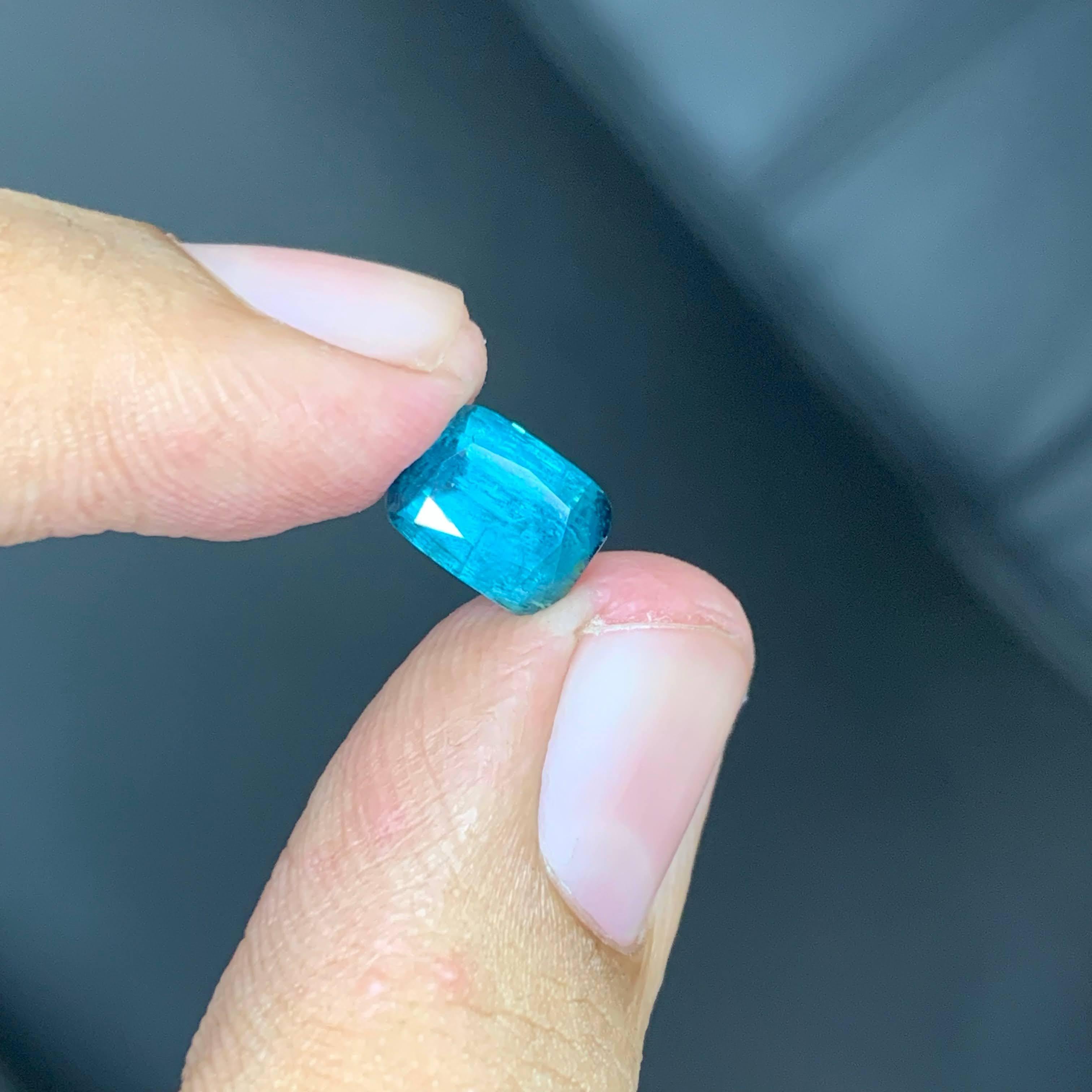 2,60 quilates de turmalina natural suelta de color indicolita talla cojín gema afgana en venta 5