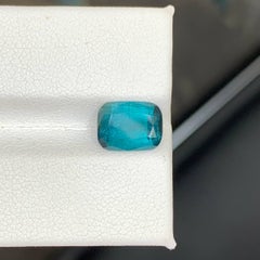 2.60 Carat Natural Loose Indicolite Color Tourmaline Cushion Cut Afghan Gemstone