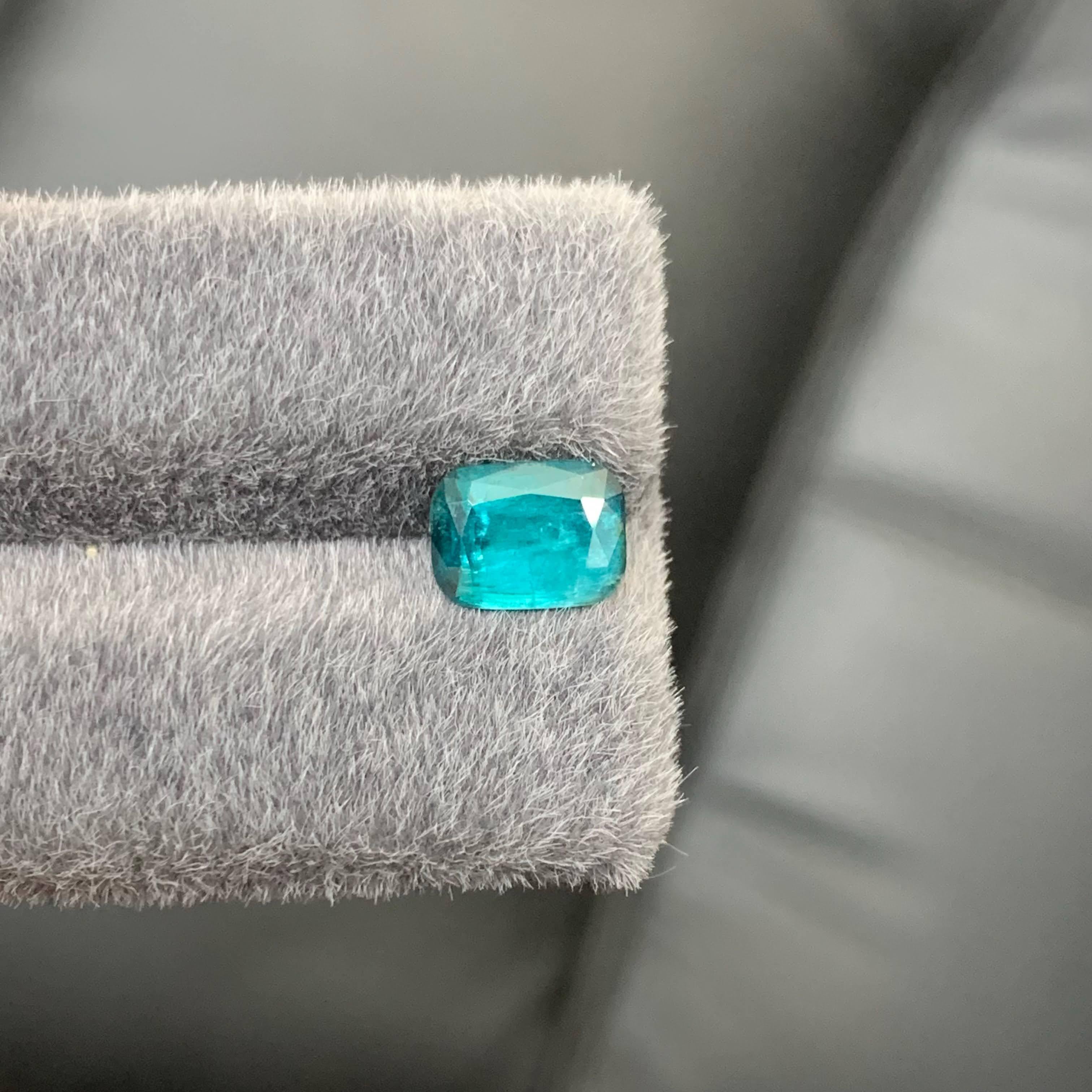 2,60 quilates de turmalina natural suelta de color indicolita talla cojín gema afgana Corte cojín en venta
